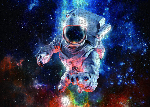 Puzzle De Astronauta 1000 Piezas Rompecabezas Espacial Adult