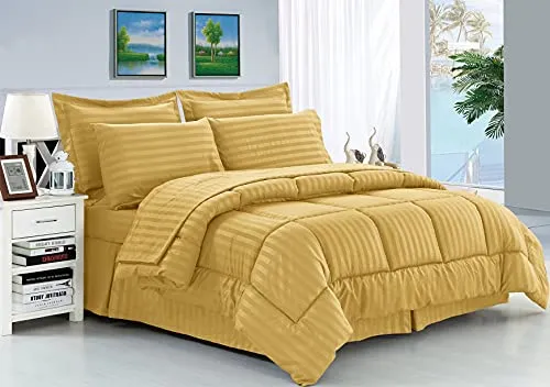 Elegant Comfort, Resistente A Las Arrugas, Con Rayas Dobby S