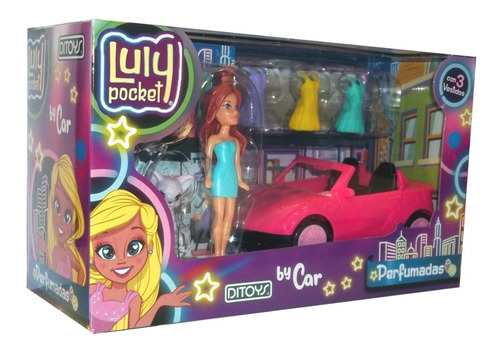  Luly Pocket Muñeca Perfumada Con Auto Mascotas Y Accesorios