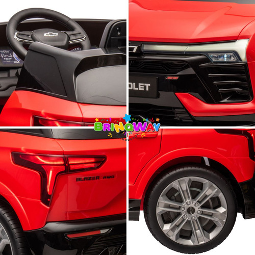 Mini Carro Elétrico Infantil 24v Chevrolet Blazer Ss Gigante Cor Vermelho