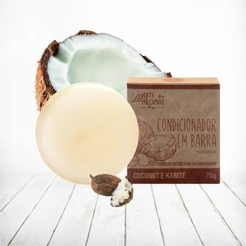 Condicionador Em Barra Sólido Coconut  70g - Arte Dos Aromas