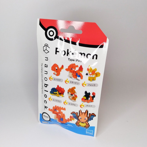 Nanoblock Mini Rompecabeza 3d Original Pokemon Tipo Fuego