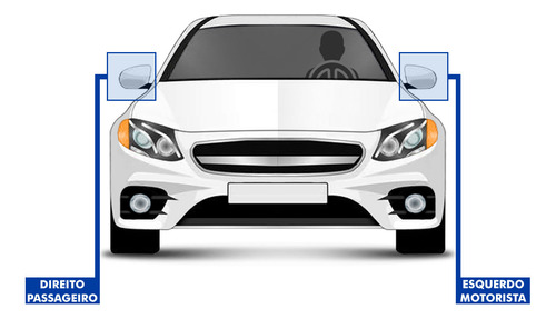 Par Retrovisor Cerato 14 15 16 17 18 19 Elétrico Com Pisca
