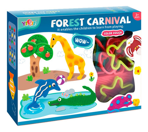 Juego Masas Plasticina Animales Con Moldes - Toystore