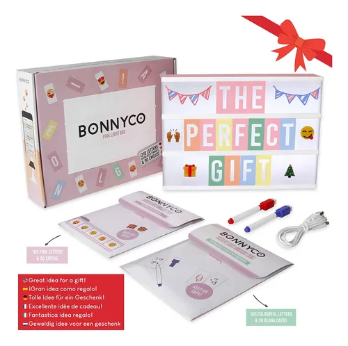 Cinema Light Box Bonnyco Pink W/ 400 Letters & Emojis + 2 Ma