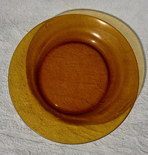 Antigo Prato Fundo Déc. 80 Vidro Duralex Caramelo- 12770ng (Usado)