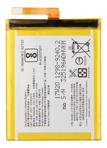 Pila Bateri Lis1618erpc Para Sony Xperia Xa1 G3112 G3121 E/g