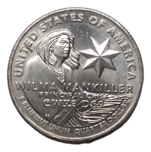 Moneda 25 Centavos U S A Conmemorativa Wilma Mankiller 2022