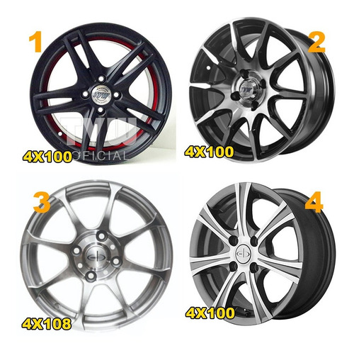 Llanta Deportivas Tvw R13 Kit X 4 Fiat Vw Envíos Instalacion
