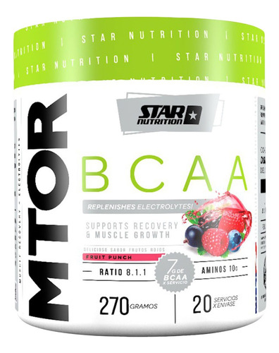 Bcaa Mtor 8.1.1 Star Nutrition Sabor Fruit Punch X 270gr