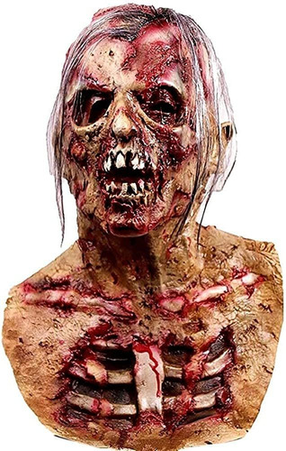 Máscara Para Halloween Molezu, Zombie D, Cabeza Completa