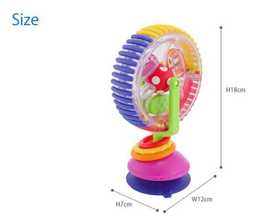 Juguete Para Bebé Ferris Wheel De Tres Colores Con Ventosa Y