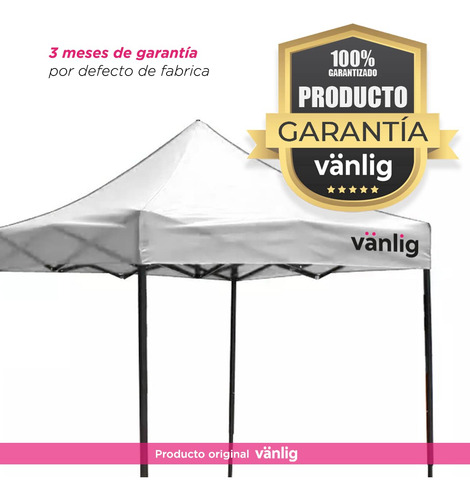 Carpa Toldo Plegable 2x2 Reforzado Impermeable Jardín Blanco