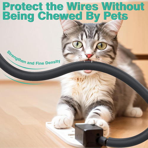 Protector De Cable Para Perros Y Gatos De 10 Pies, Funda De
