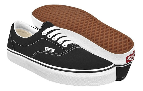 Tenis Original Vans Era Negro Blanco Unisex Vn000ewzblk