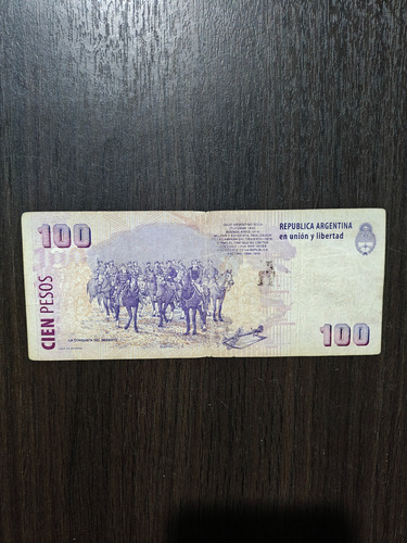 Reposición Billete Convertible $100 Roca Con Leyenda (Usado)