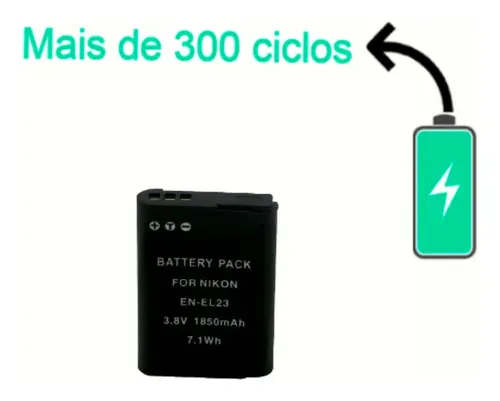 Kit 2 En-el23 Para Nikon Coolpix S810c B700 P600 P610 P90