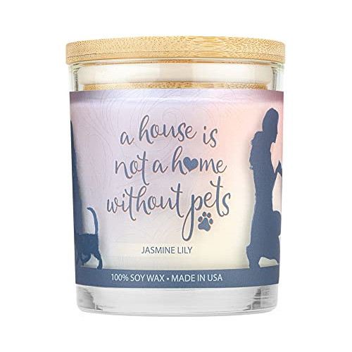 Pet House Sentiments Candle, Natural Soy Wax, Pet Lover...