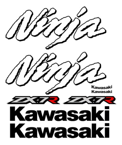 Kit Jogo Emblema Adesivo Kawasaki Ninja Zx-7 1997 Zx796v Fgc