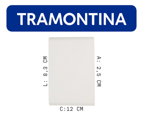 Placa 4x2 Cega Liz Branca
