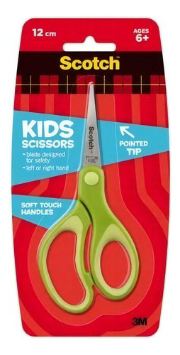 Scotch Kids Punta Punta Tijeras Con Soft Touch Verde 5 In