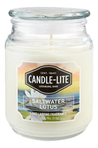 Vela 18 Oz Saltwater Lotus Candle Lite (3297330)