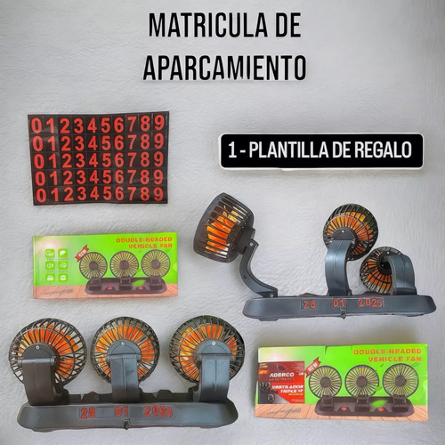 360 Grados Triple Ventilador Para Auto Carro Coche 12-24v