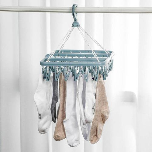 -de 3 Colgadores De Ropa Plegables Para Secar Calcetines A