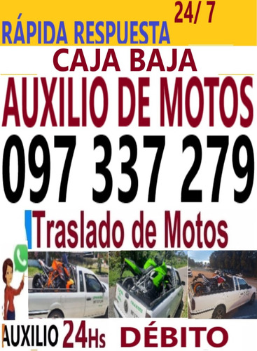 Auxilio Y Traslado De Motos 24hs Montevideo Interior Rápido!