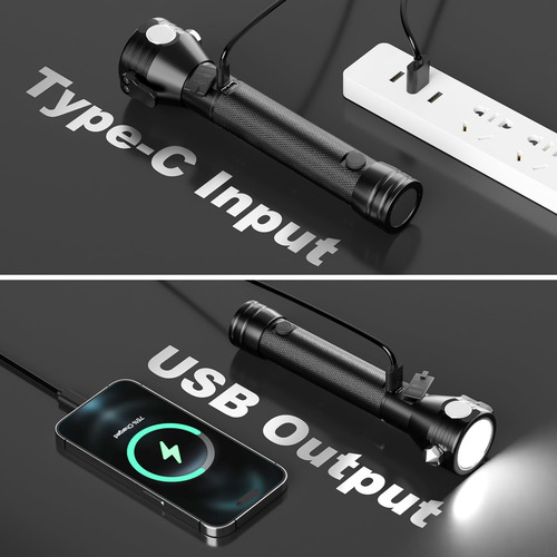 Linterna Led Solar Y Recargable Ultra Brillante Para Exterio Color De La Luz Color De La Linterna