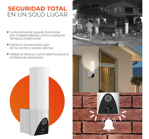 Cámara De Seguridad Led 20 W Luz Cálida Tecnolite Connect Color Blanco/negro