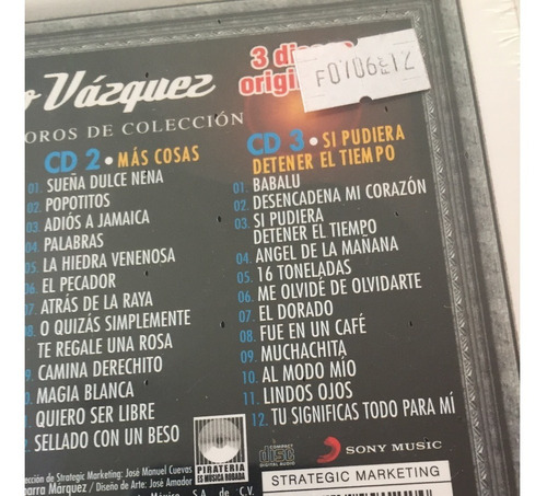Alberto Vasquez - Tesoros De Coleccion - Cd - Disco Pack (Usado)