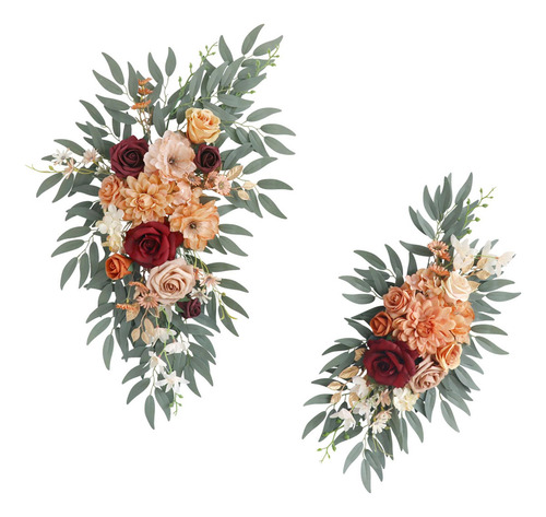 Botín Floral Artificial Boda Arco Flor Hecho A Estilo A, 2 U