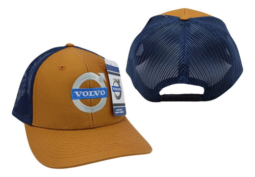 Gorra Volvo Dorado Oscuro C/ Malla Azul Oscuro - Volv-013do