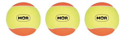 Bola De Beach Tennis Mor Pack 3 Bolinhas Amarelo Com Laranja