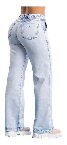 Rapunzel T&t: Jeans Palazzo En Azul Hielo Froster