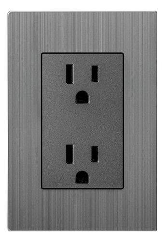 Tomacorriente Supplier Línea Pro Spm-1204 Grafito 120v Plateado