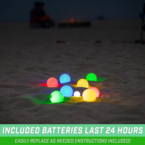 Gosports 100mm Led Bocce Ball Set - Incluye 8 Luz Wx