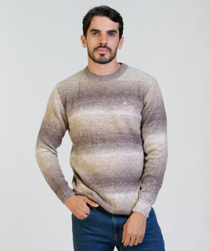 Sweater Degrade Hombre Brooksfield Cuello Redondo Lana 4064b