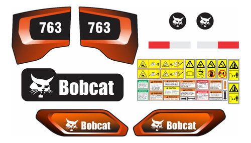 Calcomanias Para Minicargador Bobcat 763 Diseño Nuevo