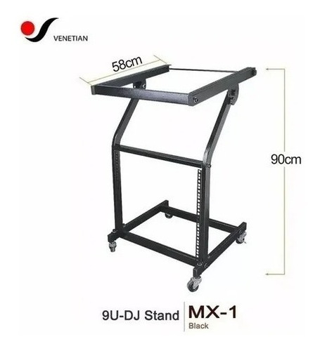 Imagen 7 de 10 de Rack De Sonido Venetian Mx-1 Stand Con Ruedas