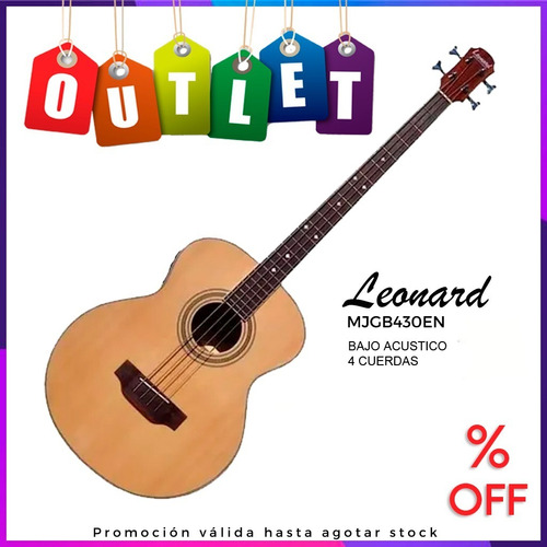 Bajo Electroacústico Leonard Natural Mjgb430en Outlet (Reacondicionado)