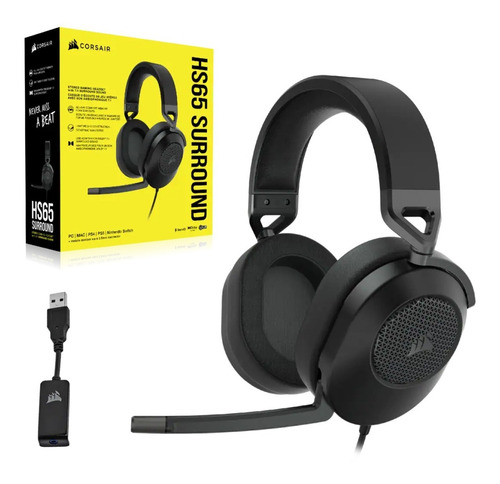 Imagen 6 de 6 de Auriculares Gamer Corsair Hs65 Surround Black Ps Pc Xbox