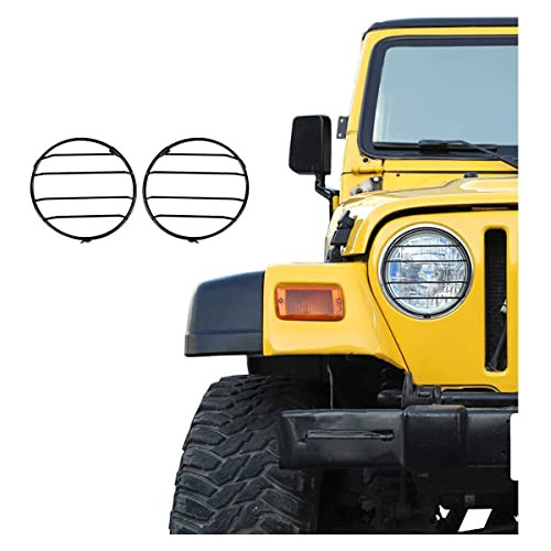 Protectores De Faro Metálicos Jeep Wrangler Tj 1997-20...