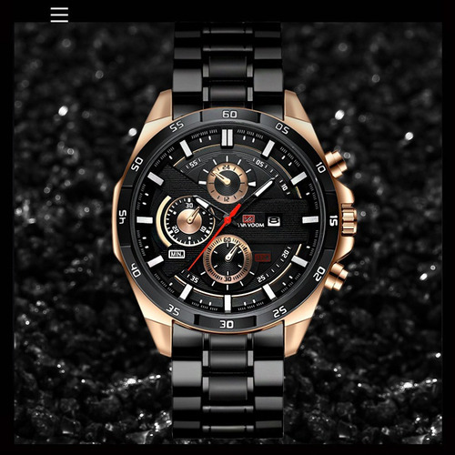 Reloj De Correa De Acero Con Calendario Clásico Va Va Voom 2