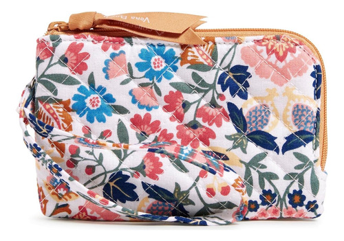 Vera Bradley Cartera De Algodón Con Cremallera Doble Para Mu