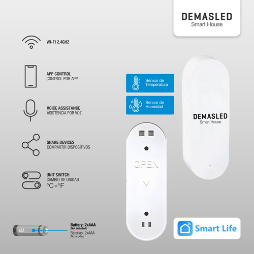 Sensor De Temperatura Y Humedad Termostato Smart Wifi