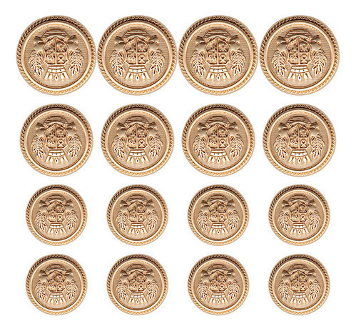 Botões De Metal Para Roupas Diy, 16 Peças