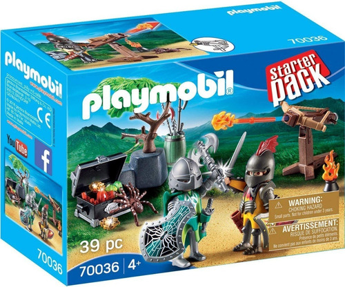 Playmobil Starter Pack 70036 Batalla Tesoro Del Caballero