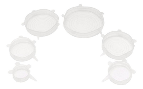 2-4 Paquetes 6 Unids/set Tapas Elásticas De Silicona